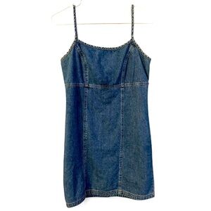 REPOSH - Vintage 90’s Old Navy Sz 6 Heavy Denim Spaghetti Strap Denim Mini Dress